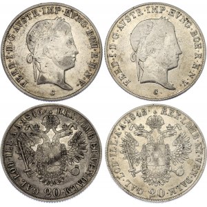 Austria 2 x 20 Kreuzer 1842 - 1846 C