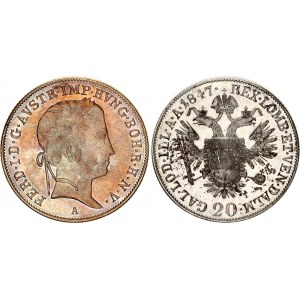 Austria 20 Kreuzer 1847 A