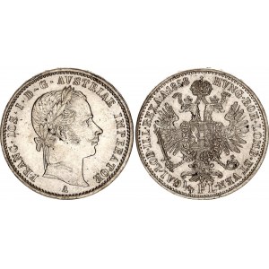 Austria 1/4 Florin 1858 A