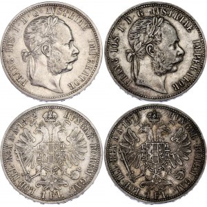 Austria 2 x 1 Florin 1872 - 1873