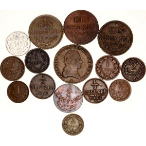 Austria Lot of 15 Coins 1800 -1900