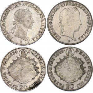 Hungary 2 x 20 Krajczar 1834 - 1845 B