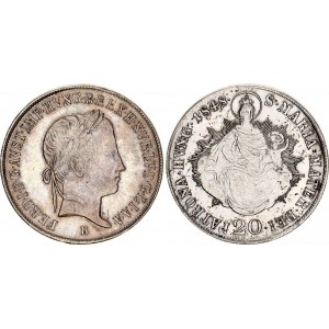 Hungary 20 Krajczar 1848 B