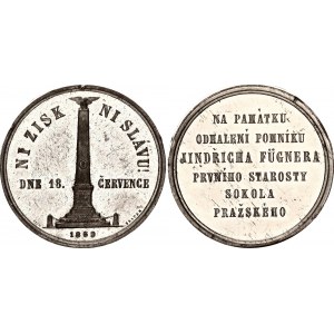 Czechoslovakia Tombak Medal In Memory J Fugnera Sokol 1869 (ND)