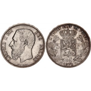 Belgium 5 Francs 1870 Brussels