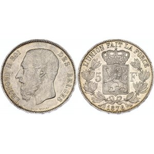 Belgium 5 Francs 1876