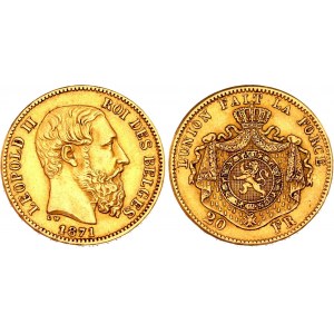 Belgium 20 Francs 1871