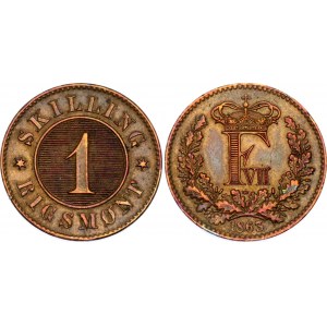 Denmark 1 Skilling 1863 Copenhagen ♔