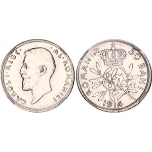 Romania 50 Bani 1914 NGC UNC