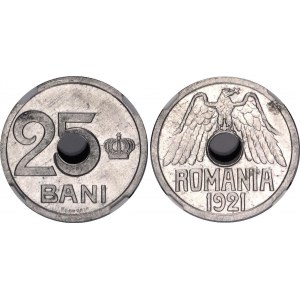 Romania 25 Bani 1921 NGC MS 63