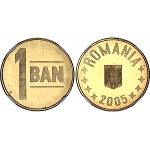 Romania 1 Ban 2005 NGC PF 67 Ultra Cameo