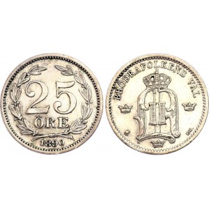 Sweden 25 Ore 1890 EB