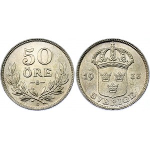 Sweden 50 Ore 1933 G