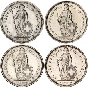 Switzerland 4 x 2 Francs 1963 - 1967