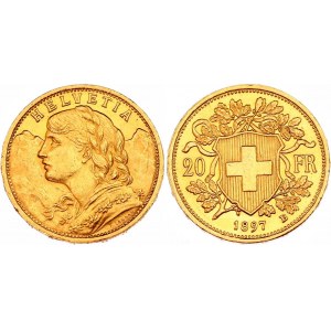 Switzerland 20 Francs 1897 B
