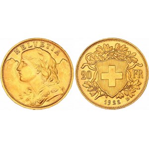 Switzerland 20 Francs 1922 B