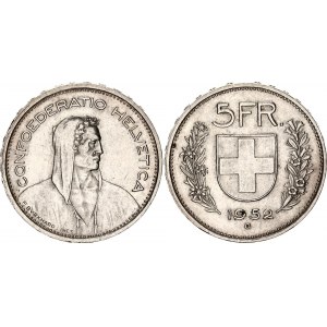 Switzerland 5 Francs 1952 B