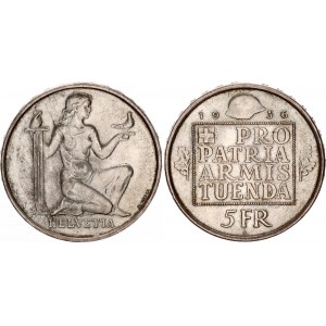 Switzerland 5 Francs 1936 B