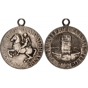 Switzerland Bern Silver Plated AE Medal Lueg - Cavalry Monument 1921