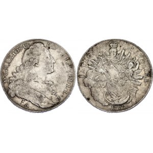German States Bavaria 1 Taler 1772 A with engraved F