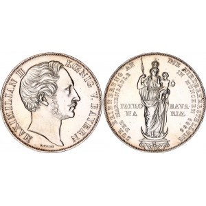 German States Bavaria 2 Gulden 1855