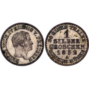 German States Prussia 1 Silber Groschen 1852 A Berlin