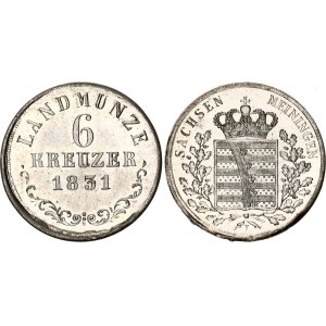German States Saxe-Meiningen 6 Kreuzer 1831