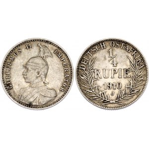 German East Africa 1/4 Rupie 1910 J