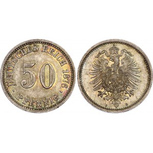 Germany - Empire 50 Pfennig 1876 B Hanover