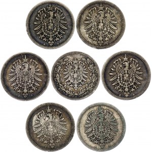 Germany - Empire Lot of 50 Pfennig 1875 - 1877