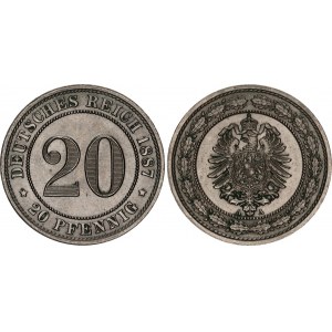 Germany - Empire 20 Pfennig 1887 A