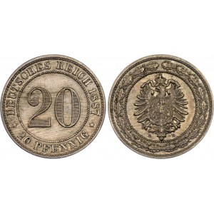 Germany - Empire 20 Pfennig 1887 D