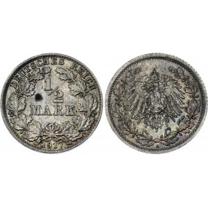 Germany - Empire 1/2 Mark 1917 A Berlin