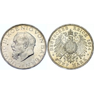 Germany - Empire Bavaria 5 Mark 1914 D Munich