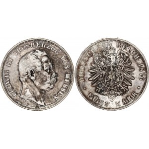 Germany - Empire Hessen 5 Mark 1876 H Darmstadt