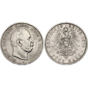 Germany - Empire Prussia 5 Mark 1874 A