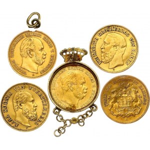 Germany - Empire Lot of 5 Mark 1877