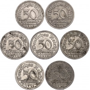 Germany - Weimar Republic Lot of 50 Pfennig 1919 D