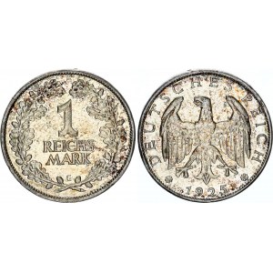 Germany - Weimar Republic 1 Reichsmark 1925 G Karlsruhe