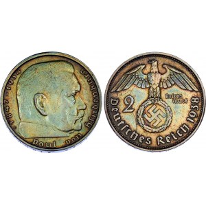 Germany - Third Reich 2 Reichsmark 1938 B