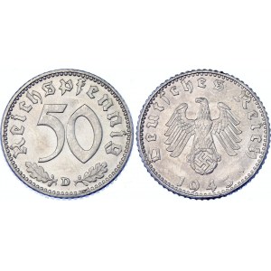 Germany - Third Reich 50 Reichspfennig 1943 D Munich