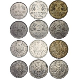 Germany - FRG Lot of 6 Coins 1950 - 1951