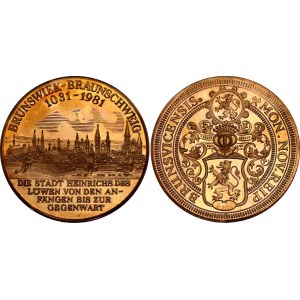 Germany Medal Brunswiek 1031 - Braunschweig 1981 1981 With Certificate