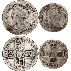 Great Britain 6 Pence & 1 Shilling 1674 - 1711