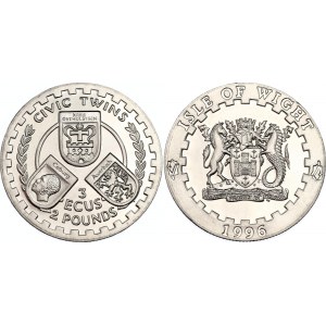 Isle of Wight 3 Ecus / 2 Pounds 1996
