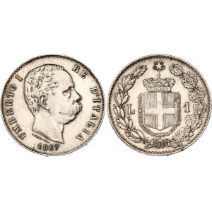 Italy 1 Lira 1887 M