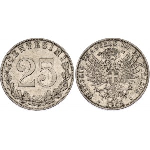 Italy 25 Centesimi 1902 R