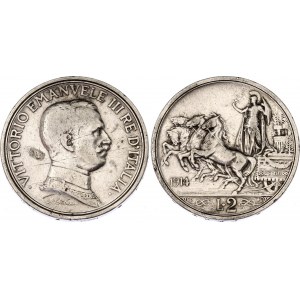 Italy 2 Lire 1914 R