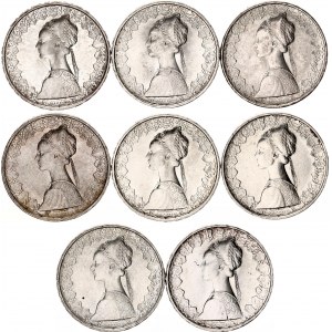 Italy 8 x 500 Lire 1958 - 1991 R