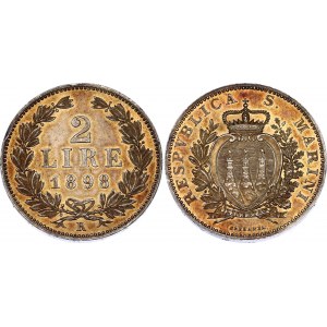 San Marino 2 Lire 1898 R